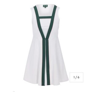 Fore All Women's Natalie Dress - White and Green UPF 50+ Protection NWT